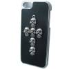 iPhone 5 Protective Hard Case Cross Skull - Μαύρο